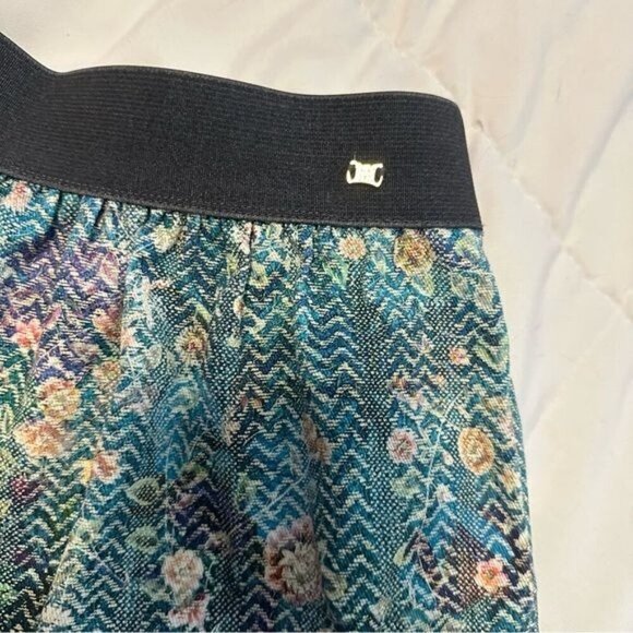 Mayoral Floral Patterned Skirt with Black Waistband Girls Size 9 - Picture 3 of 8